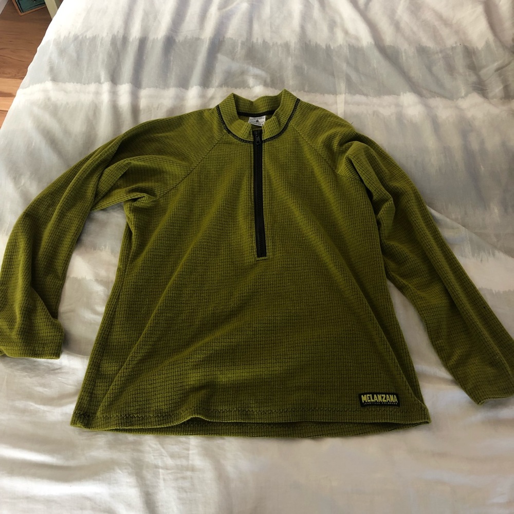 Melanzana Women’s quarter zip microgrid fleece pullover
